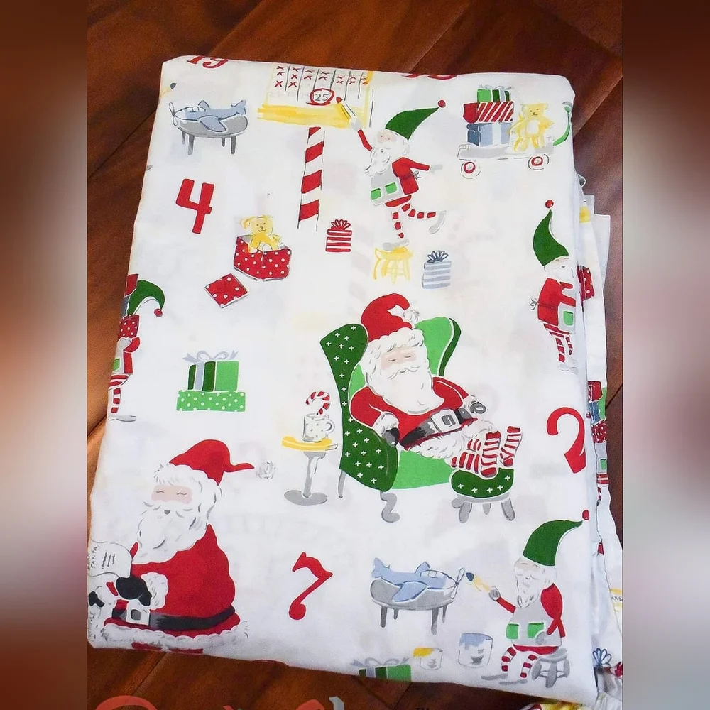 🎅 *Pottery Barn Kids* Santa's Workshop COTTON sheet set - FULL size